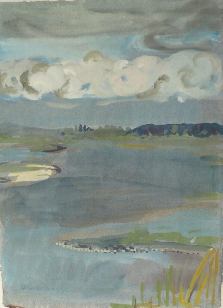 Maas annemarie eilers gouache, 28 x 38 cm