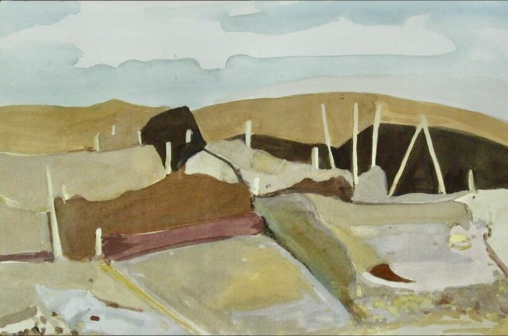 Opgravingen Nr 3 annemarie eilers gouache, 51 x 71 cm